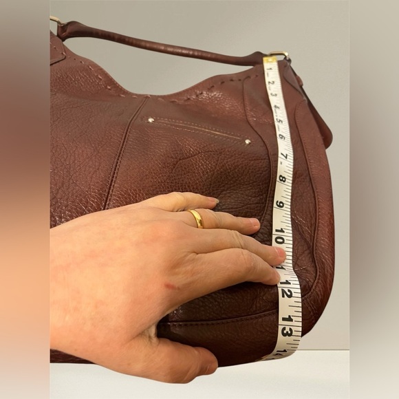 "Authentic B MAKOWSKY VACHETTA LISBON TAN HOBO/SHOULDER BAG STYLE #BM6210- - Picture 11 of 17